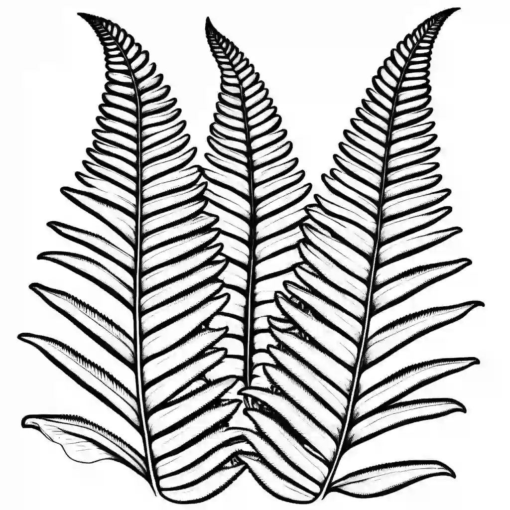 Fern coloring pages